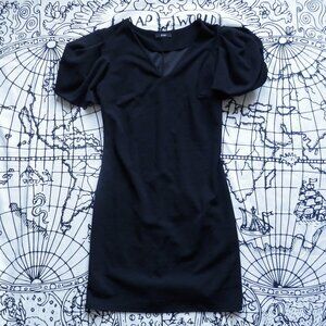 Zuiki || Puff Sleeve Little Black Dress